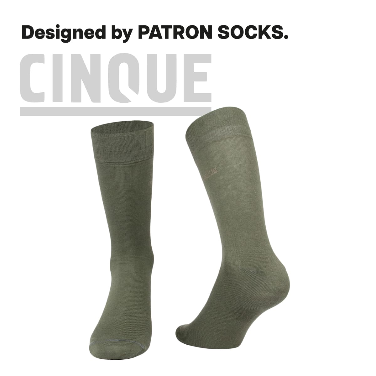 Business Socken von CINQUE in Olive designed by PATRON SOCKS