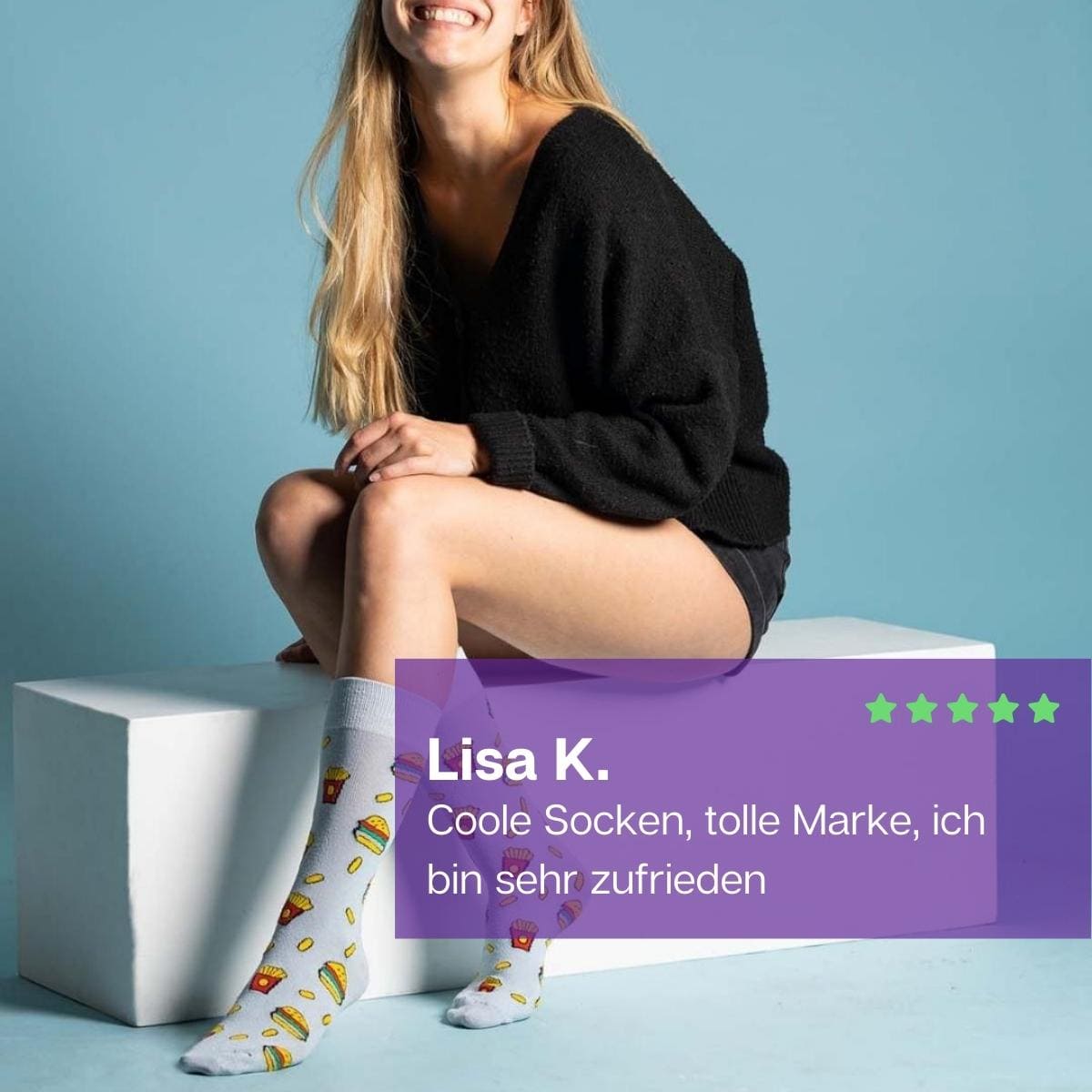 Hamburger Socken von PATRON SOCKS an Frau