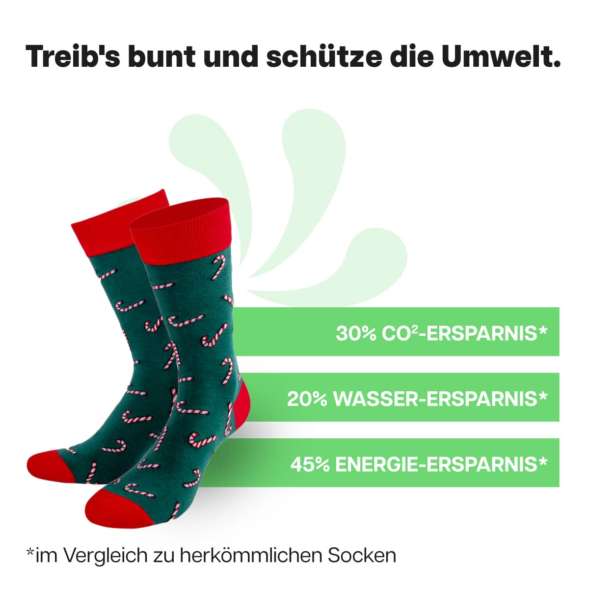 Nachhaltige Zuckerstangen Socken von PATRON SOCKS