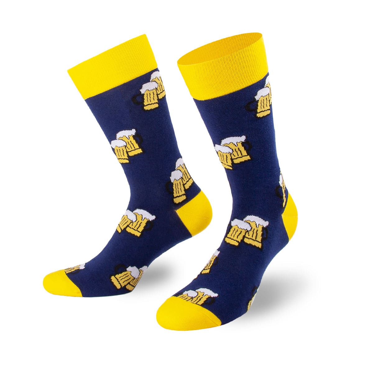 Ausgefallene blaue Socken mit Bier Motiv von PATRON SOCKS