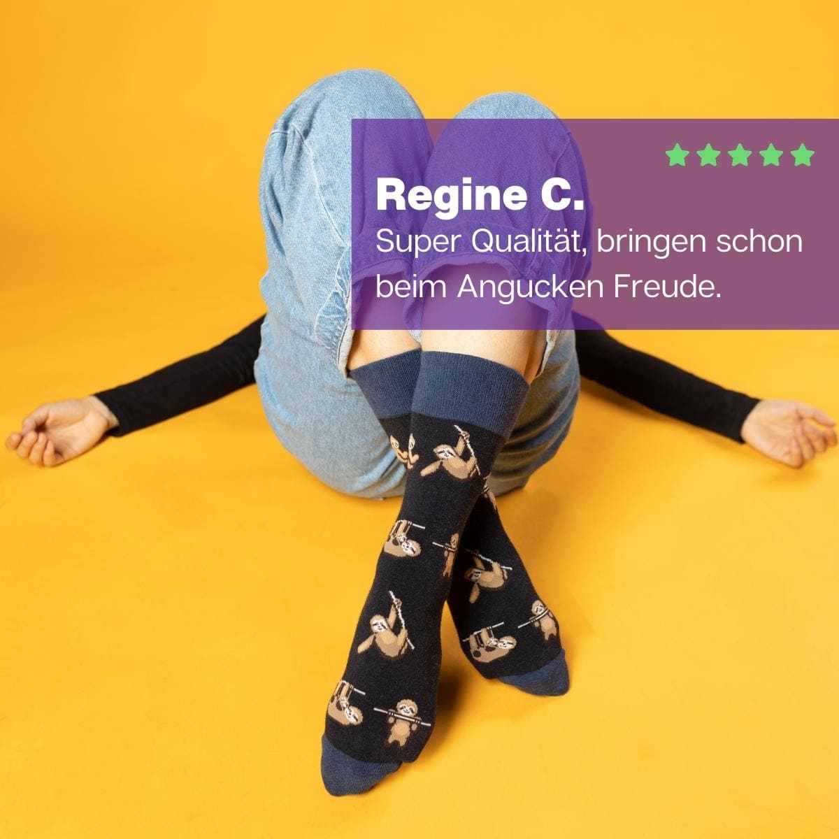 Faultier Socken von PATRON SOCKS Jeanshose