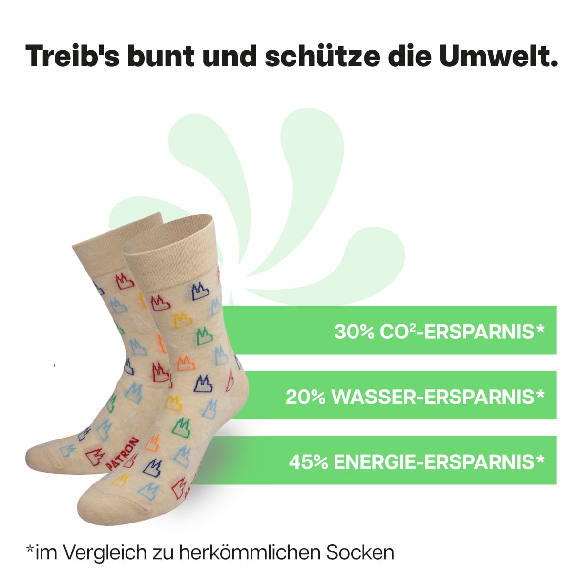 Nachhaltige beige Dom Socken von PATRON SOCKS