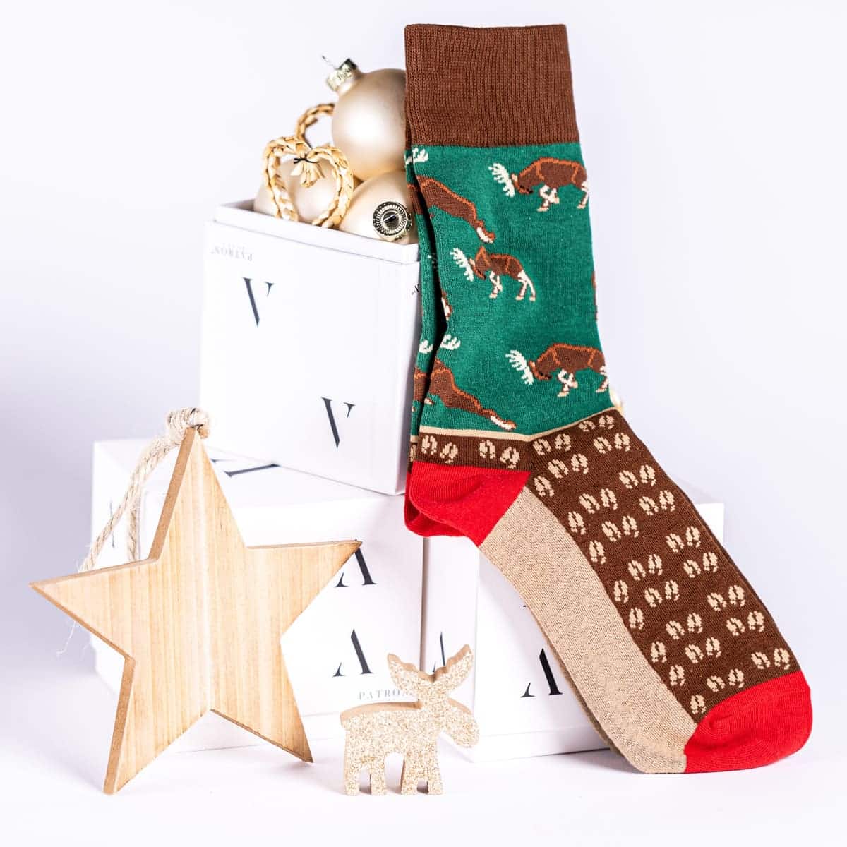 Hirsch Socken von PATRON SOCKS auf Geschenkbox
