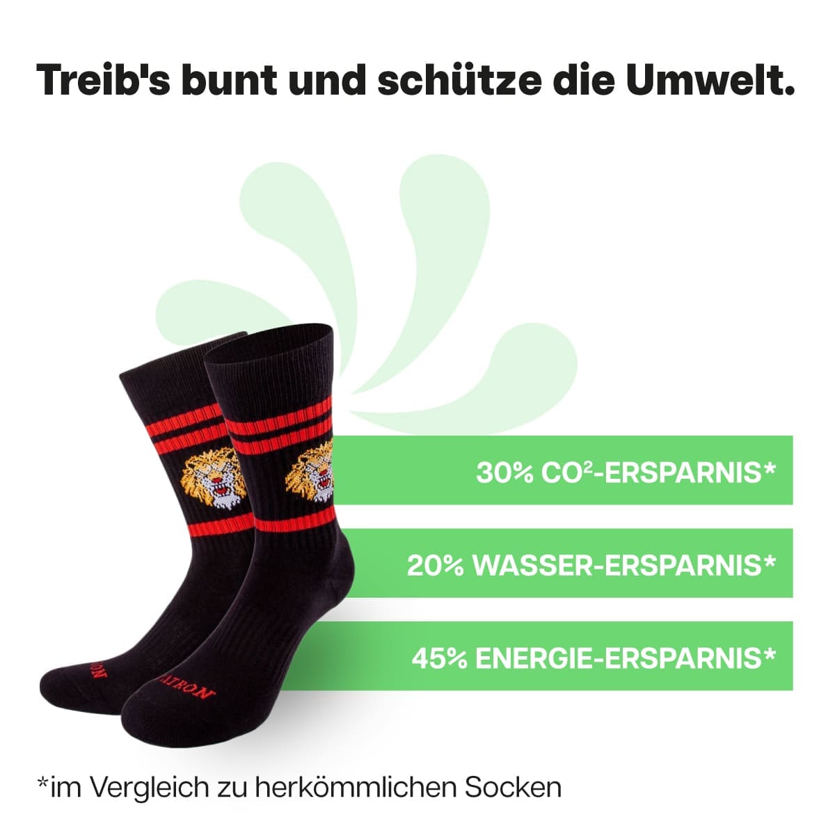 Nachhaltige schwarze Sportsocken von PATRON SOCKS