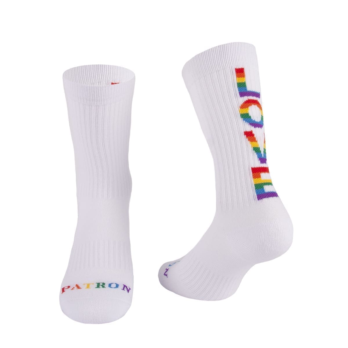 Schweißabsorbierende weiße Pride Tennissocken von PATRON SOCKS