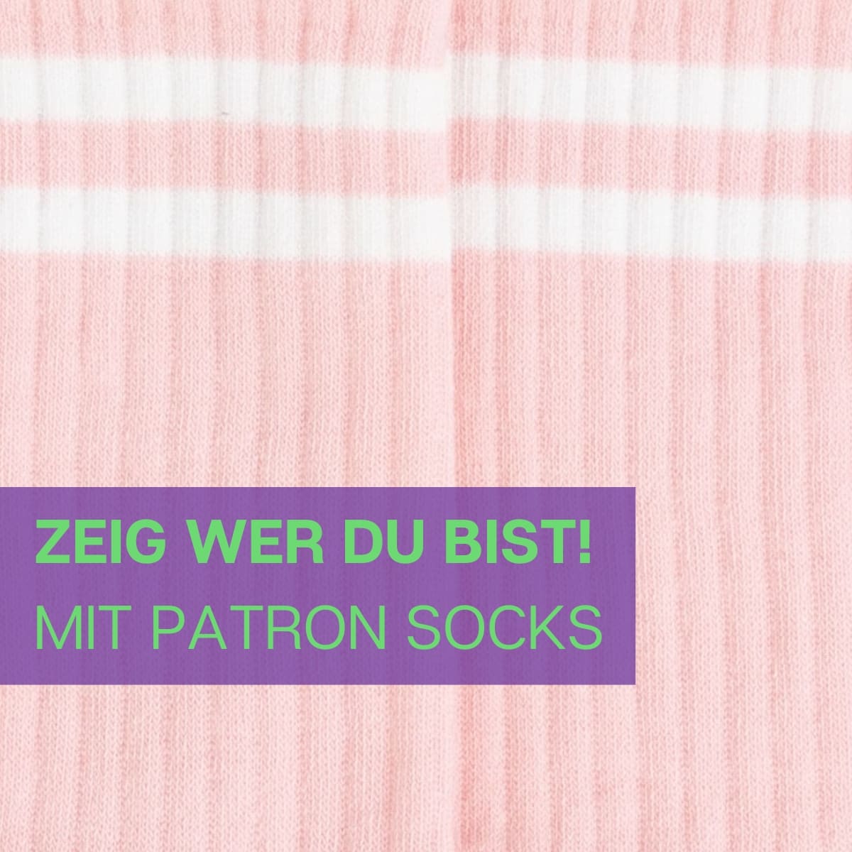 Nahaufnahme des apricot Designs mit weißen Streifen von PATRON SOCKS