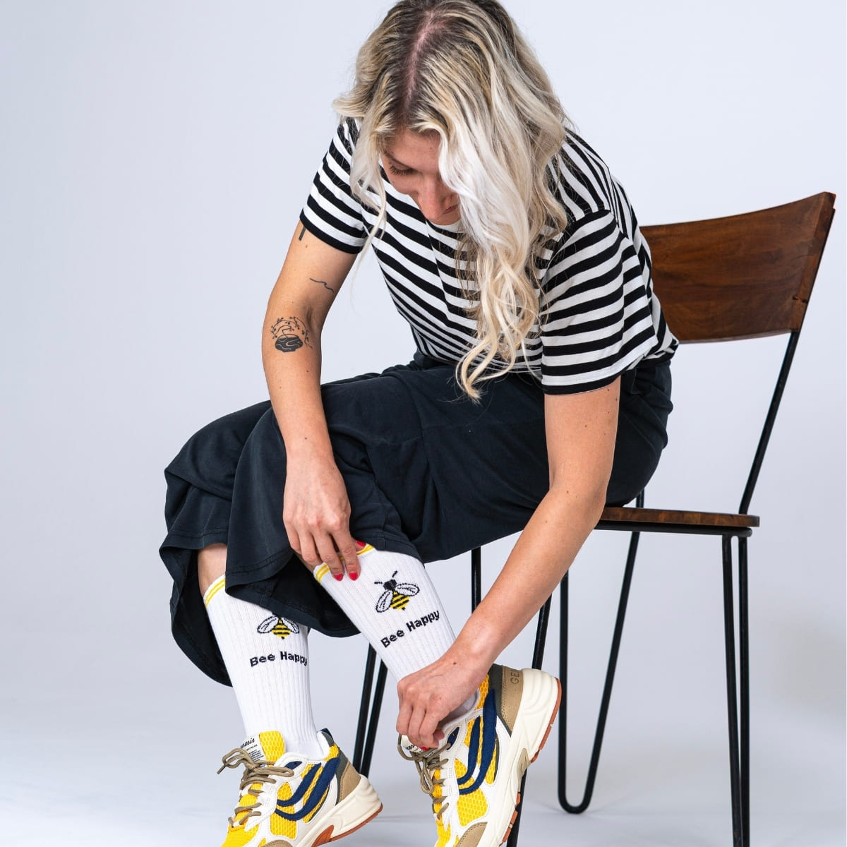 Bee Happy Tennissocken