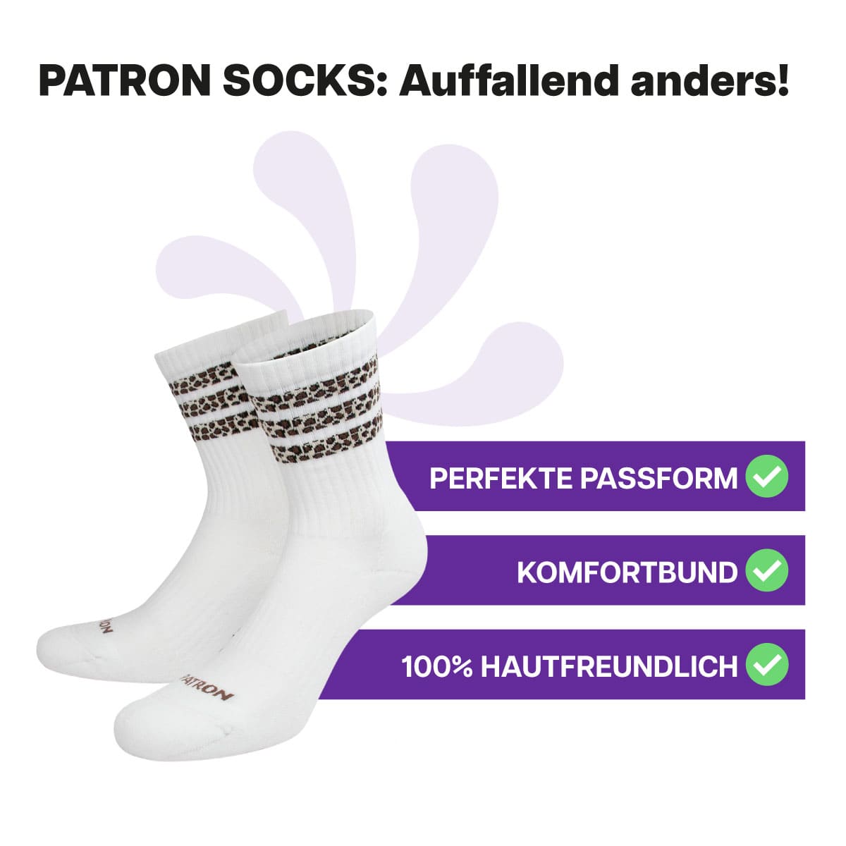 Leo Streifen Tennissocken