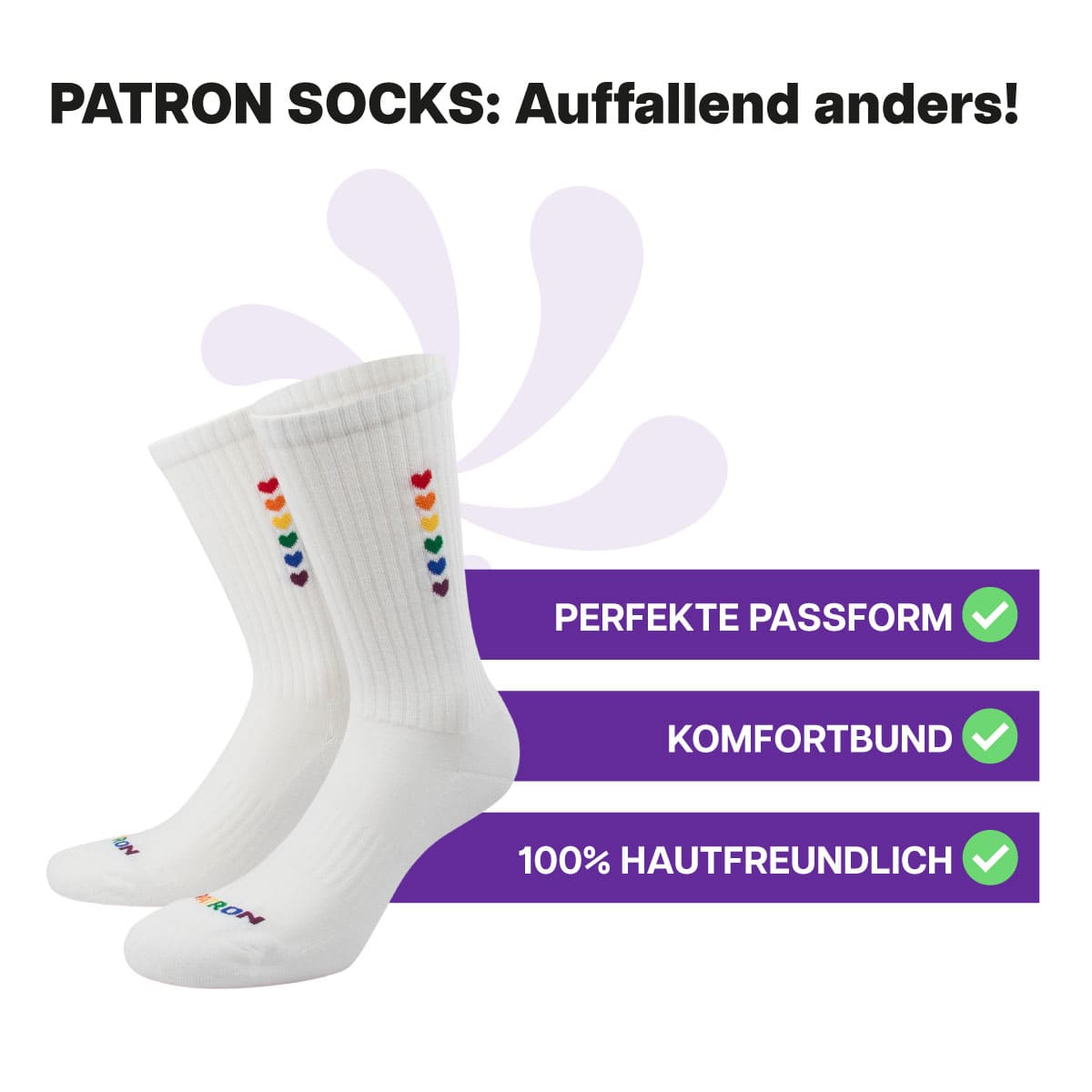 Pride Herzklopfen Tennissocken