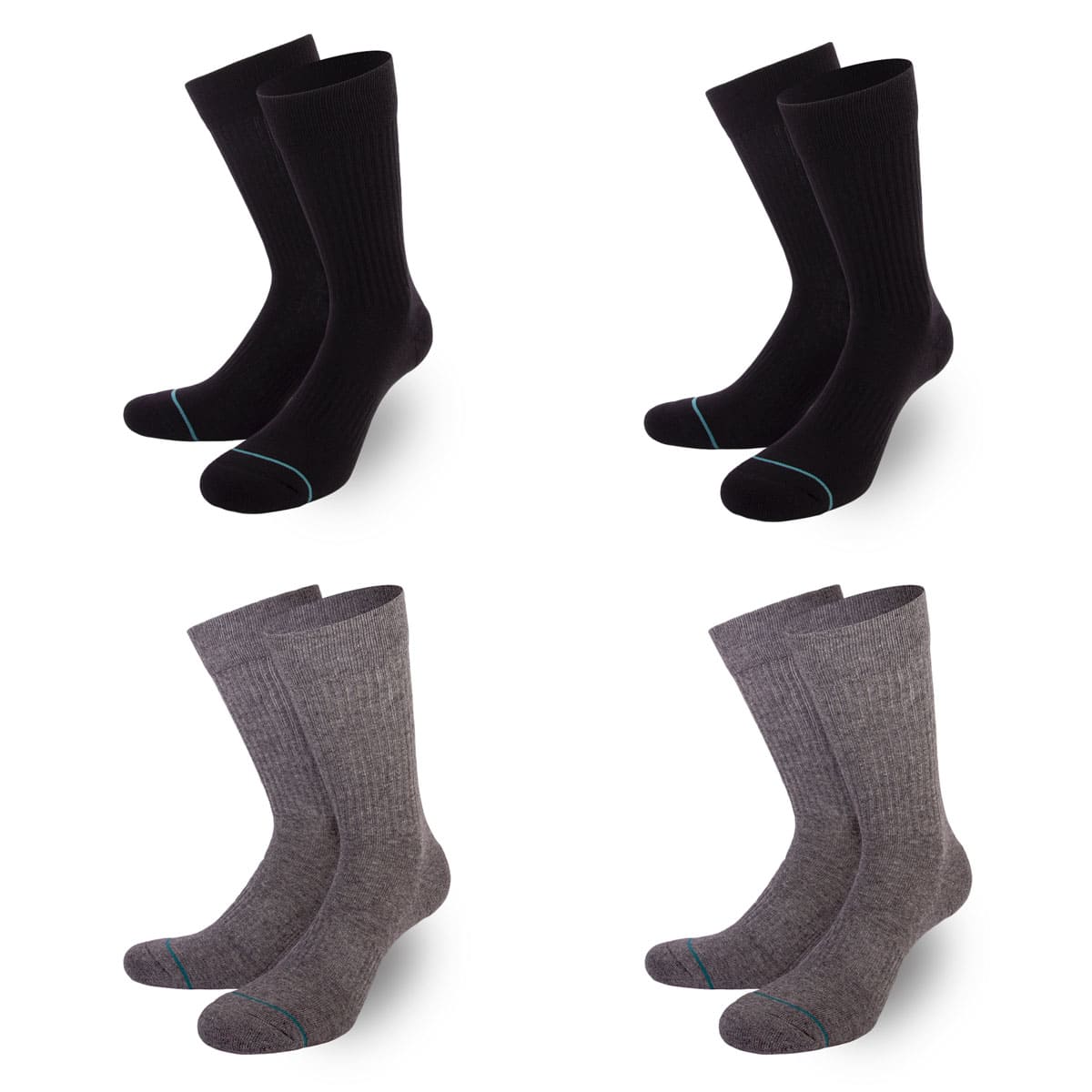 Pure Play - 4er Pack Schwarz & Grau