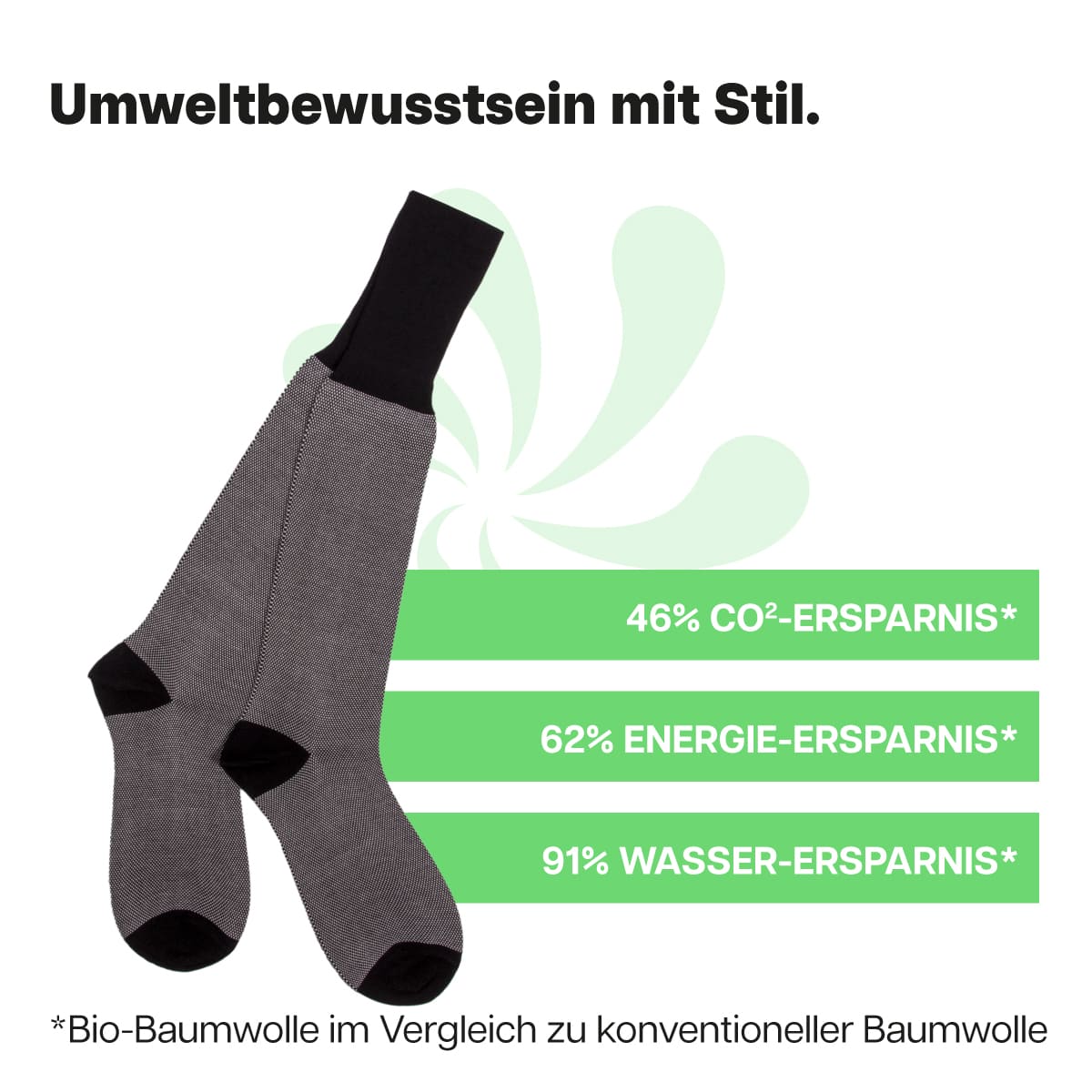 Nachhaltige schwarze Veedel Kniestrümpfe von PATRON SOCKS
