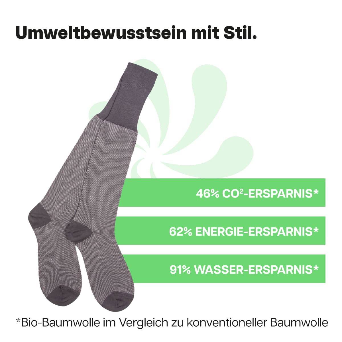 Nachhaltige graue Veedel Kniestrümpfe von PATRON SOCKS