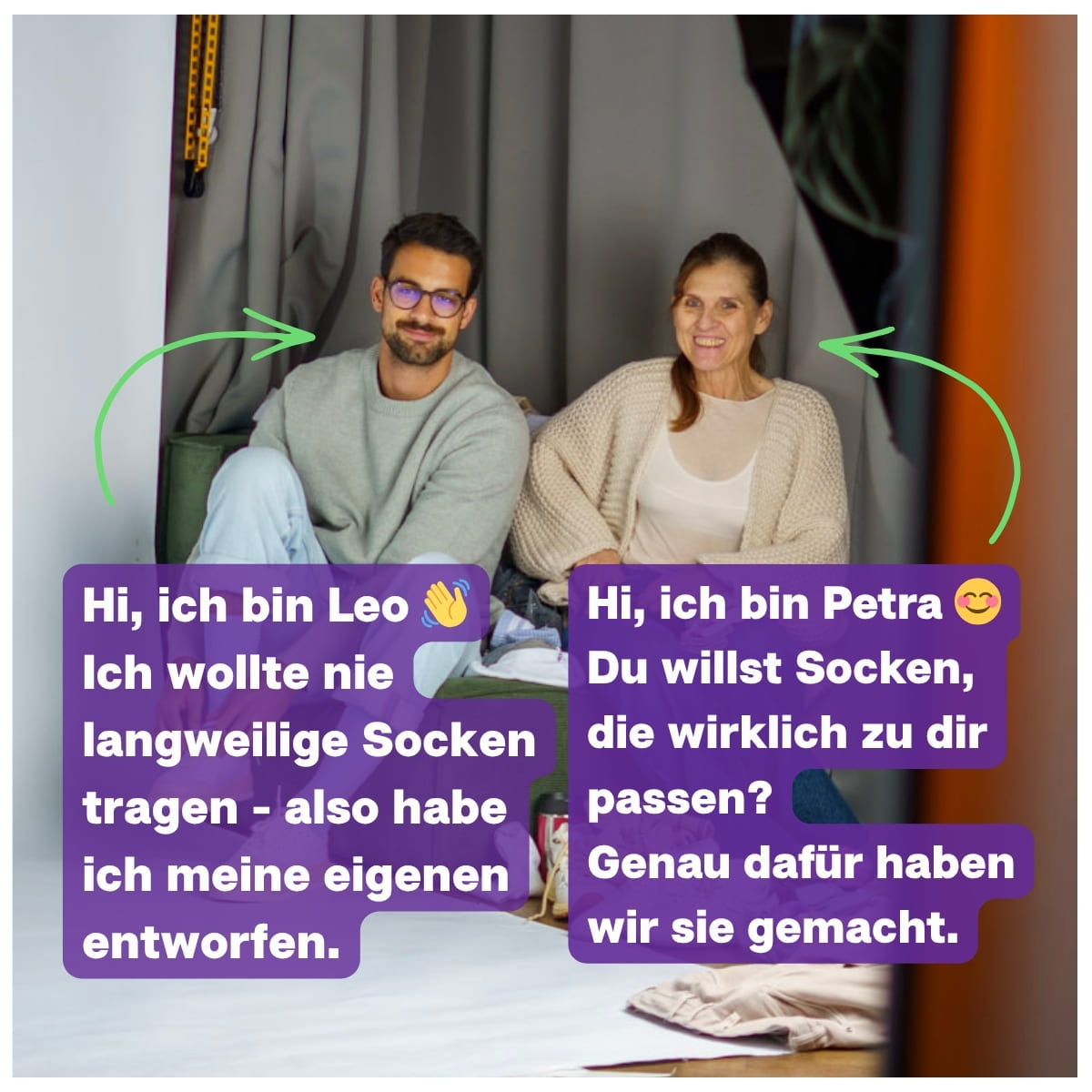 Ooh la la Glitzersocken