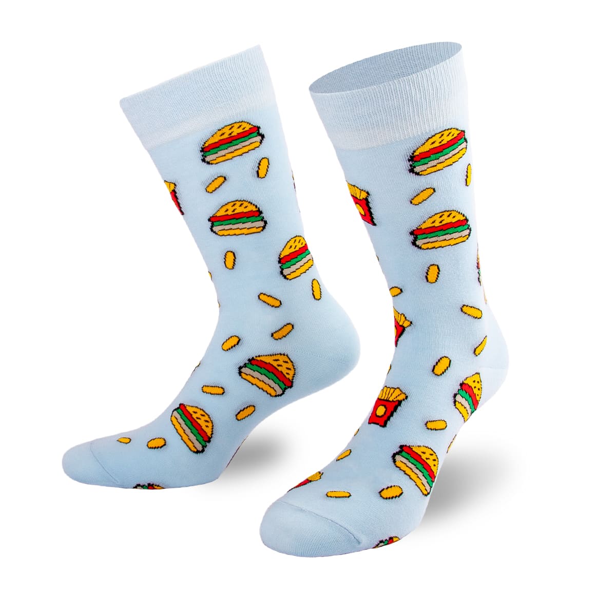Ausgefallene blaue Socke mit Hamburger Muster von PATRON SOCKS