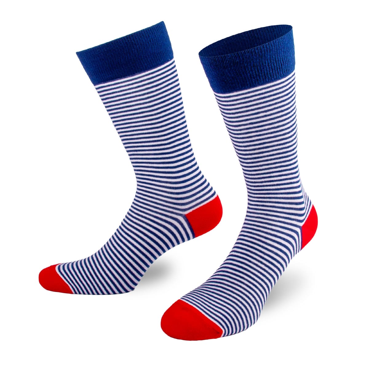 Zeitlose blau weiße Ringelsocken von PATRON SOCKS