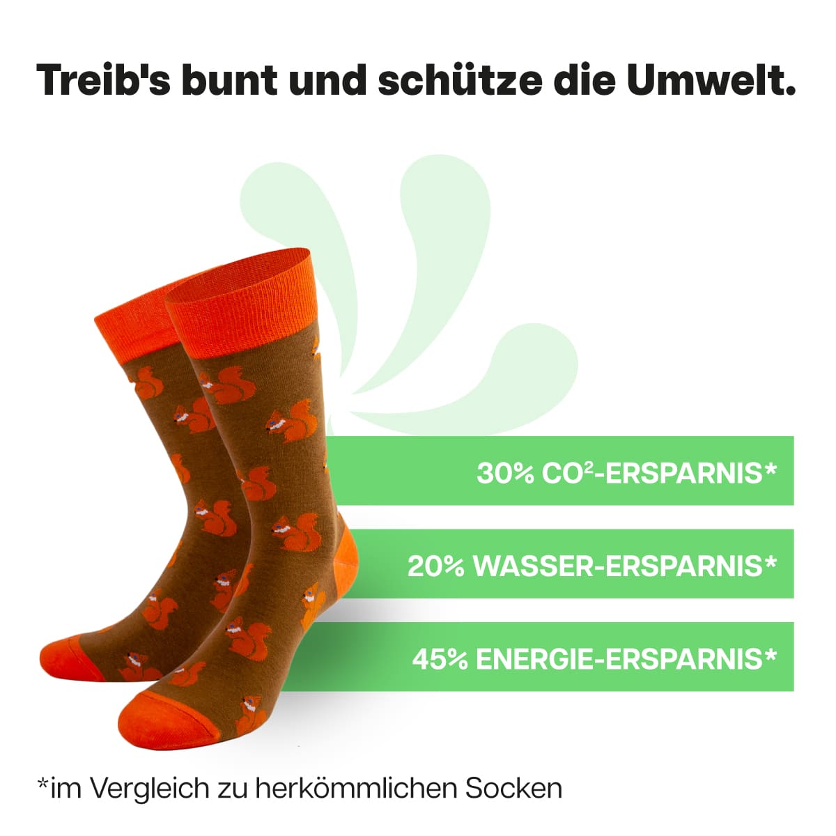 Nachhaltige Eichhörnchen Socken von PATRON SOCKS