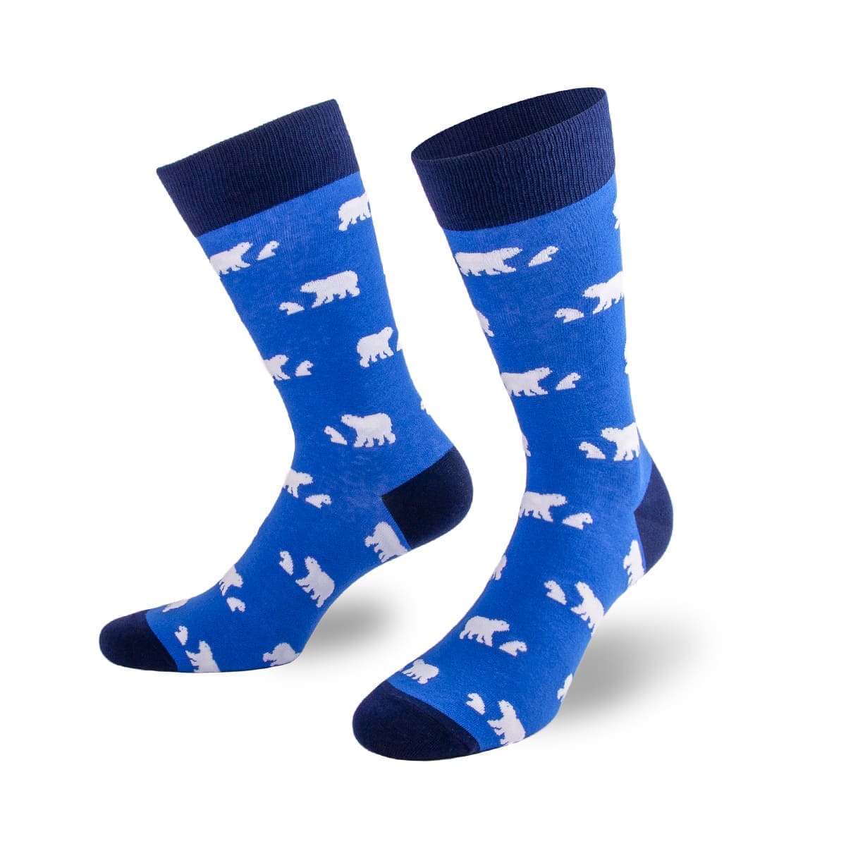 Lustige blaue Socken mit Eisbär Motiven von PATRON SOCKS
