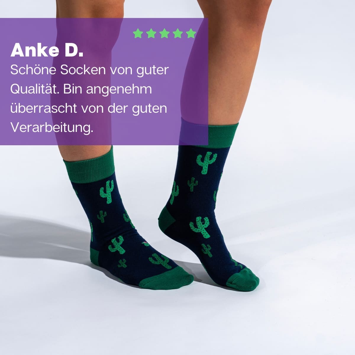 Kaktus Socken von PATRON SOCKS an Füßen