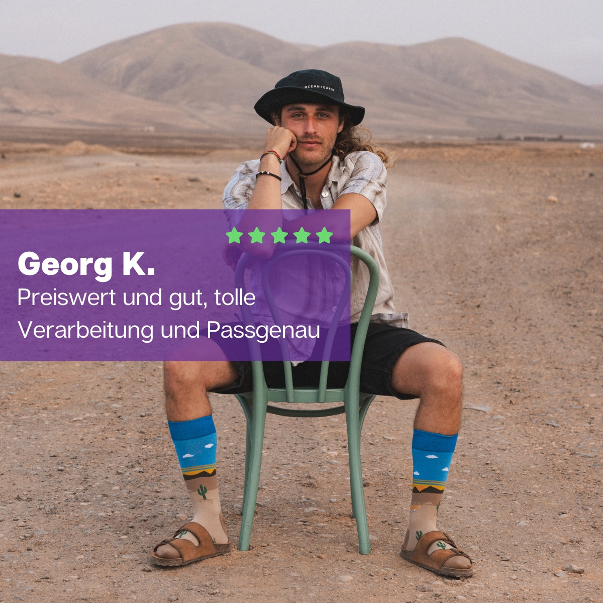 Bulli Socken von PATRON SOCKS an Füßen
