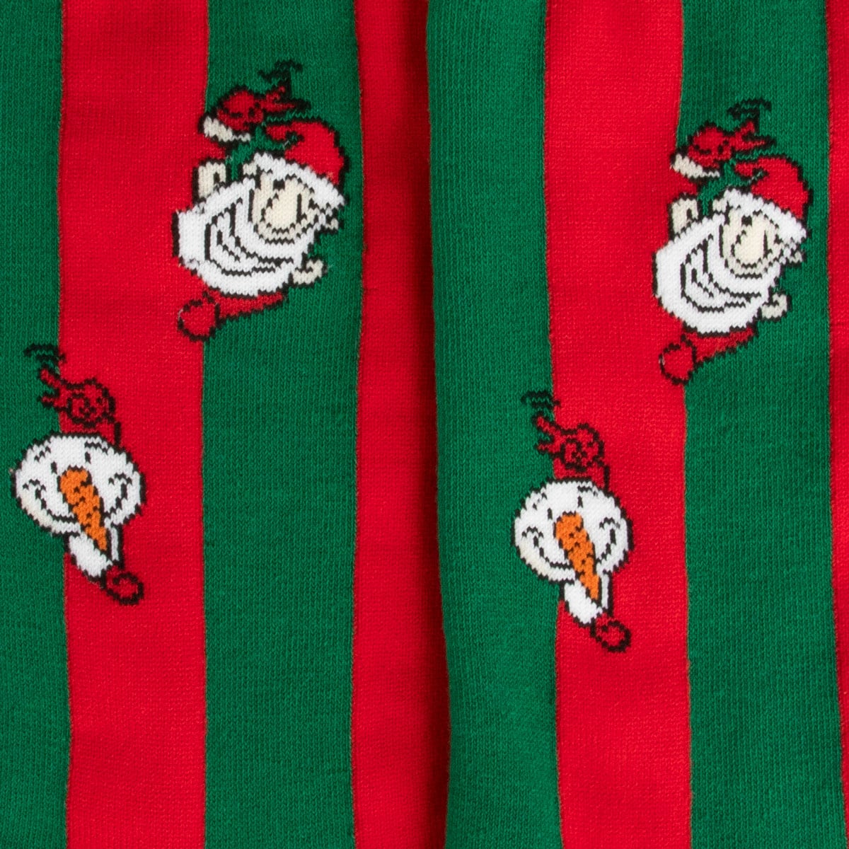 Nahaufnahme des rot-grünen Weihnachtself Socken von PATRON SOCKS
