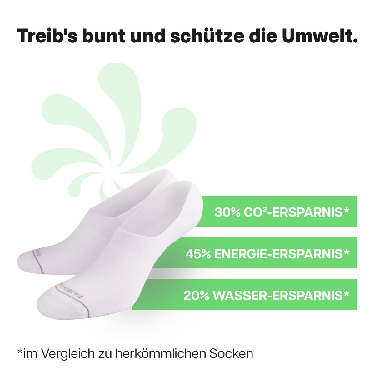 Nachhaltige weiße Füßlinge von PATRON SOCKS