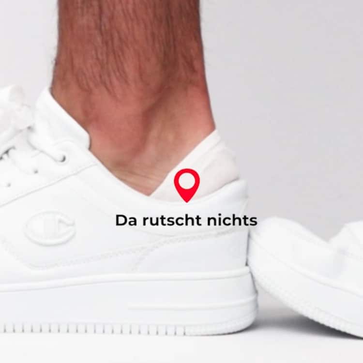 Antirutsch Video der weißen Füßlinge von PATRON SOCKS