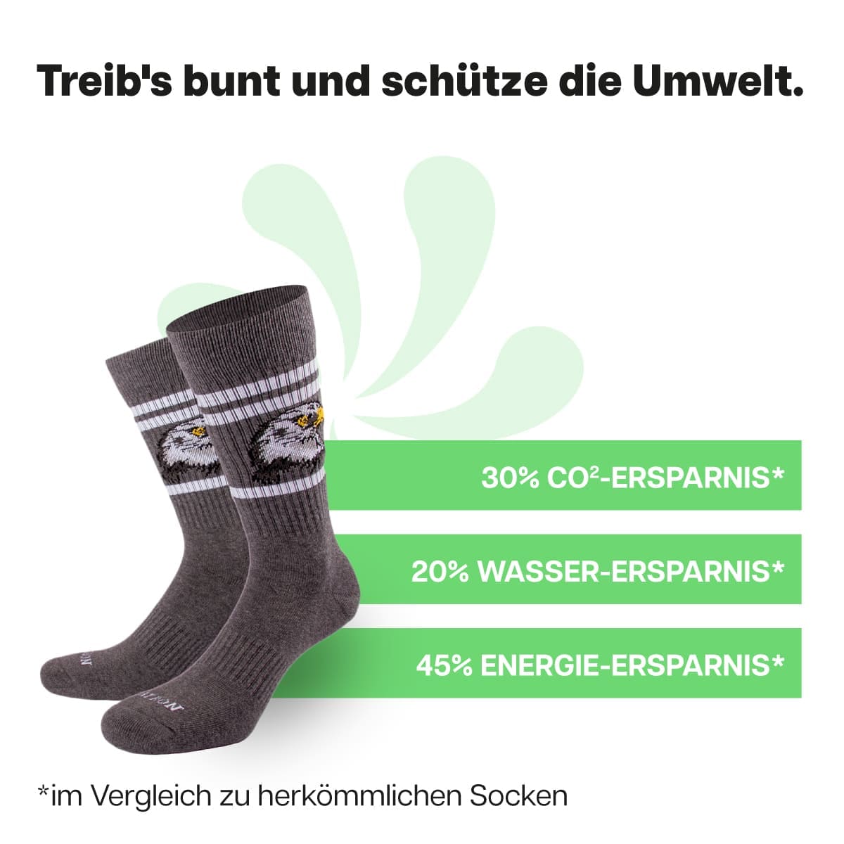 Nachhaltige graue Sportsocken von PATRON SOCKS
