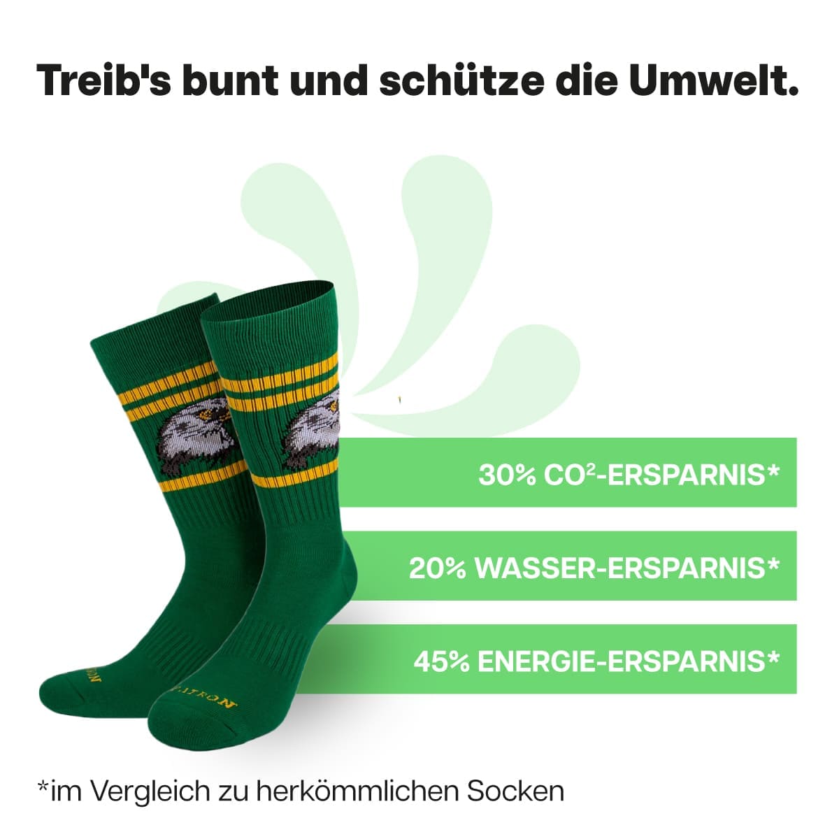 Nachhaltige grüne Sportsocken von PATRON SOCKS
