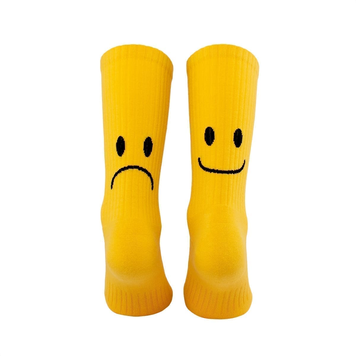 Hohe gelbe Sportsocken mit Smile Motiv von PATRON SOCKS