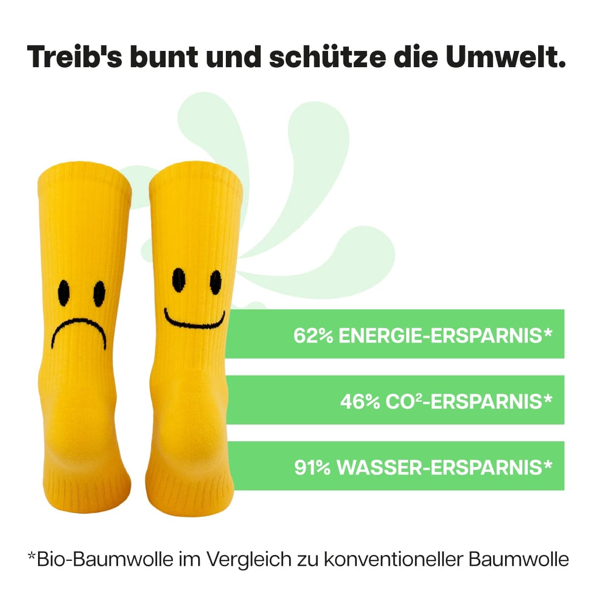 Nachhaltige gelbe Sportsocken von PATRON SOCKS
