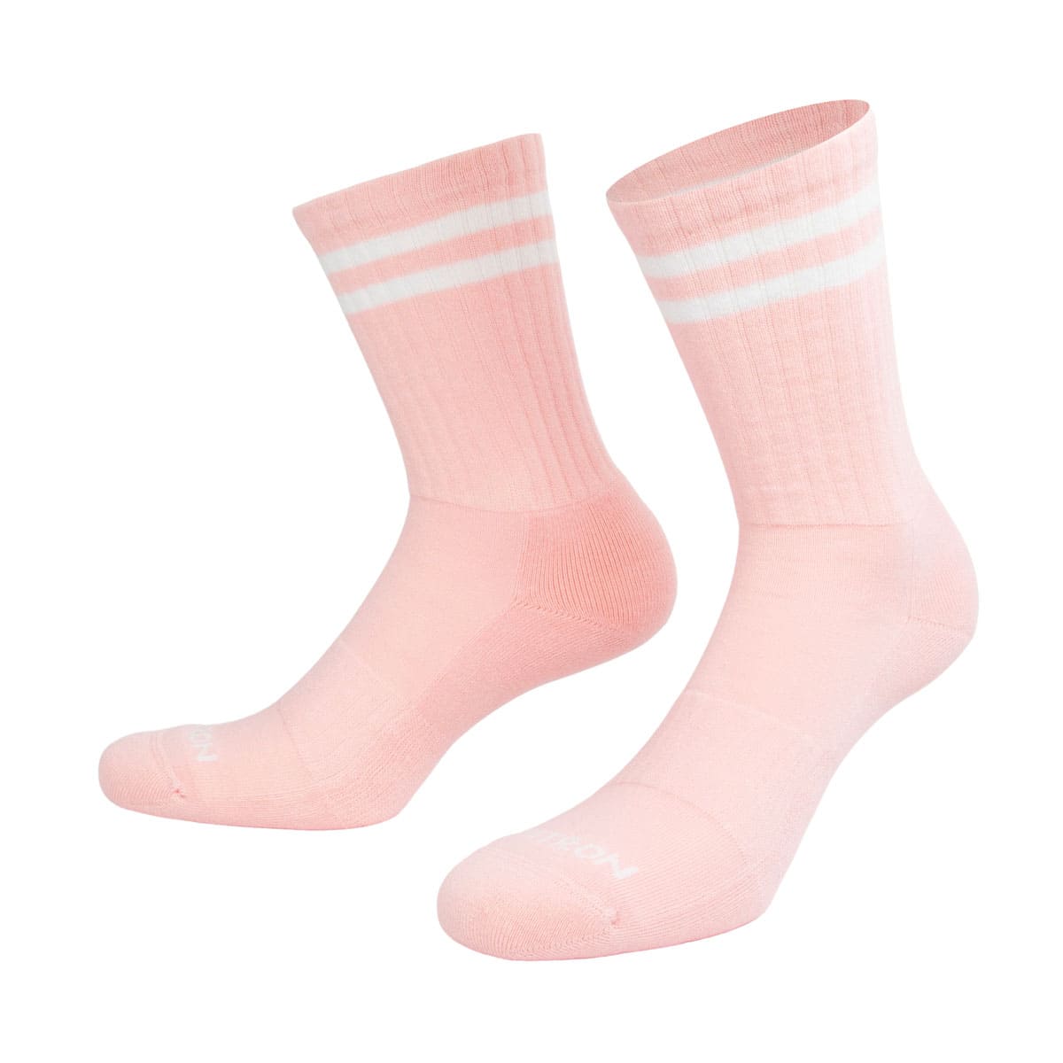 Schweißabsorbierende apricot Sportsocke mit zwei weißen Streifen von PATRON SOCKS
