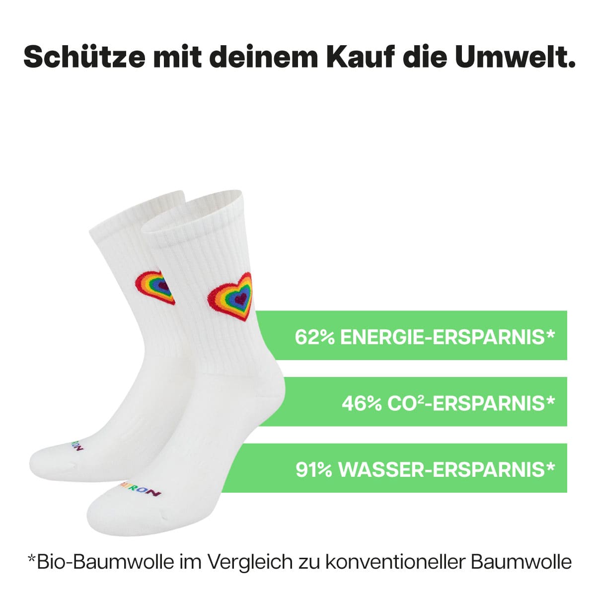 Pride Herzschlag Tennissocken