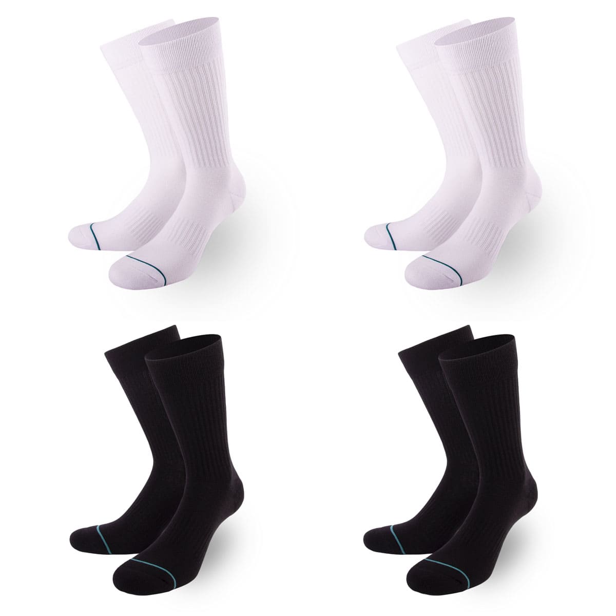 Pure Play - 4er Pack Weiß & Schwarz