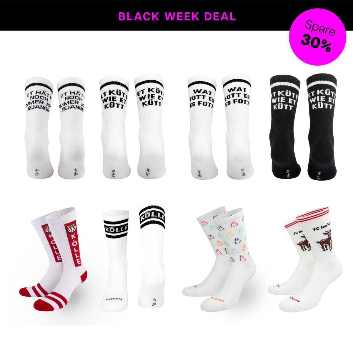 ET KÜTT WIE ET KÜTT – Kölle 8er Pack ❤️🤍
