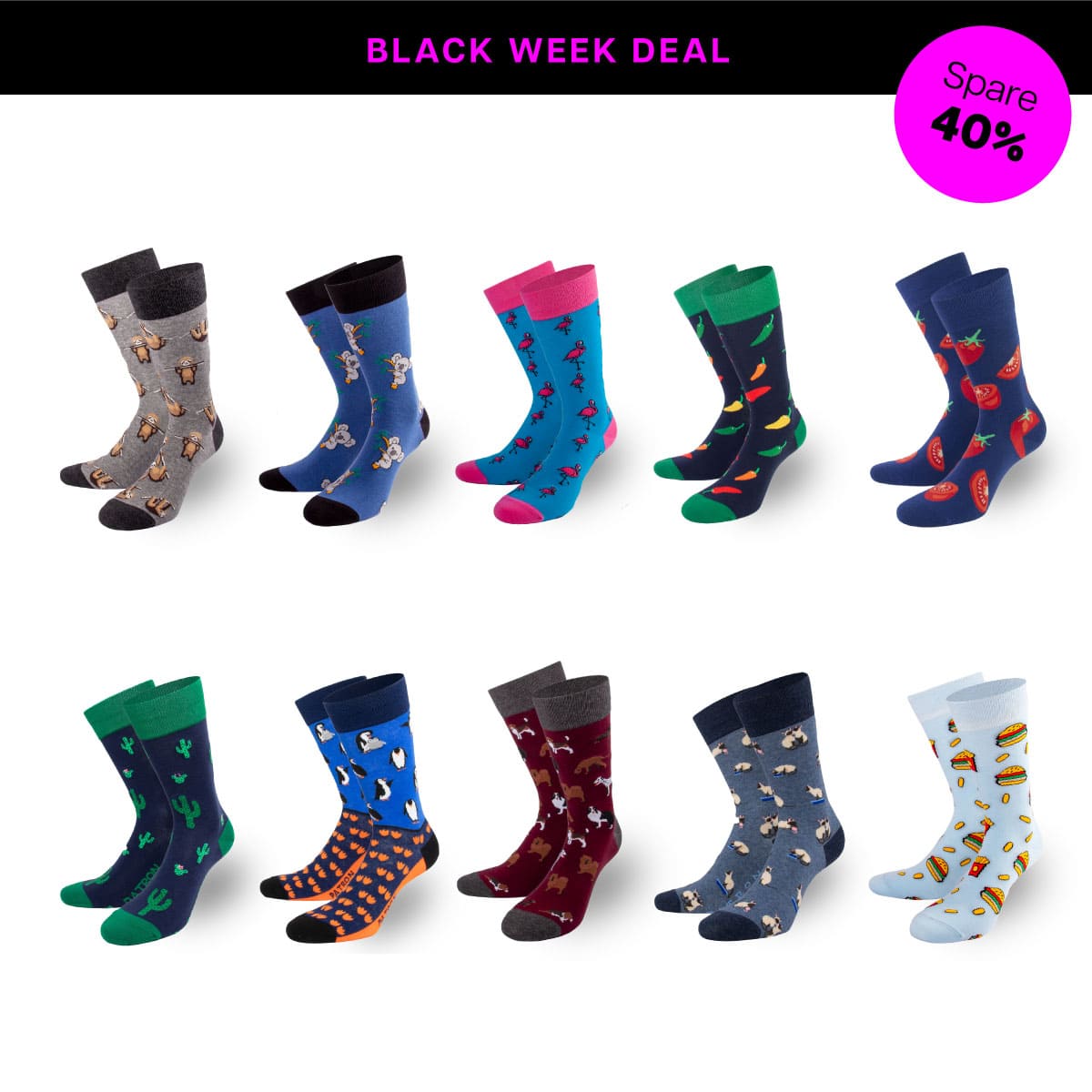 CRAZY SOCKS – 10er Socken-Set