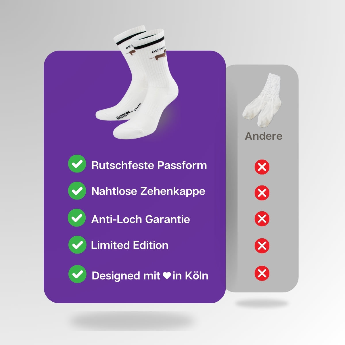 OK WAU Dackel Socken
